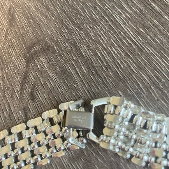 Vintage Napier Basket Weave Silver tone Chocker Necklace and matching bracelet - Picture 7 of 12